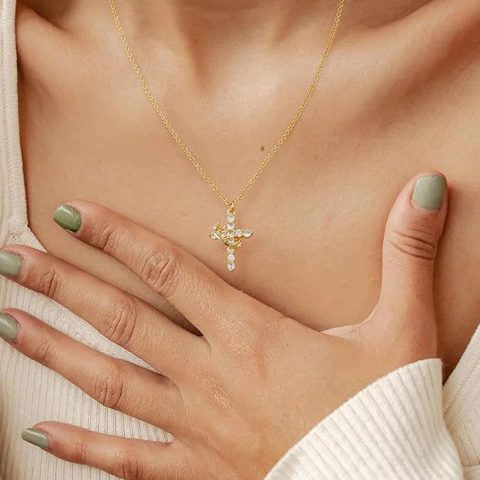 Evercross Cross & Crown Necklace