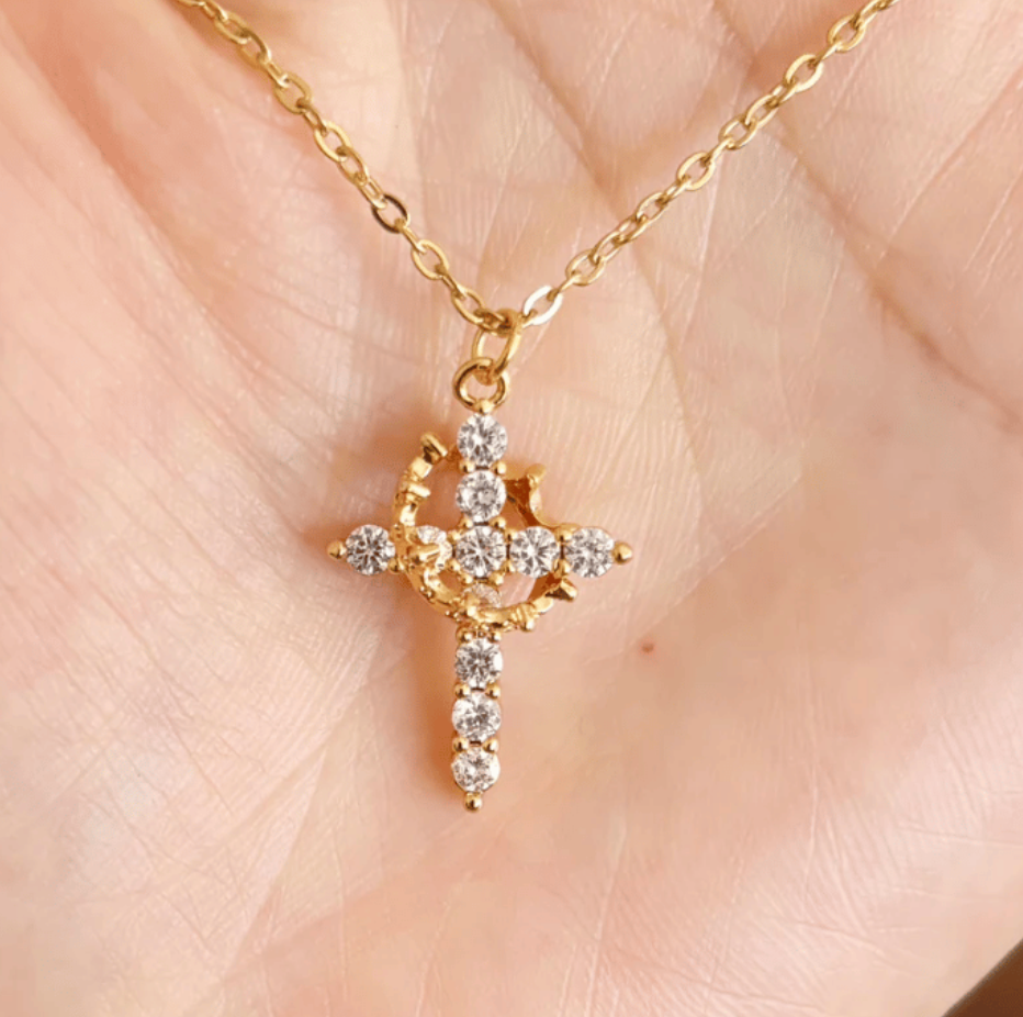 Evercross Cross & Crown Necklace